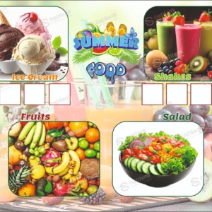 CraftEarth Summer Food Theme Tambola Tickets – Design 18