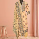 CraftEarth Floral Printed Cotton Suit Sets with Dupatta K-D1