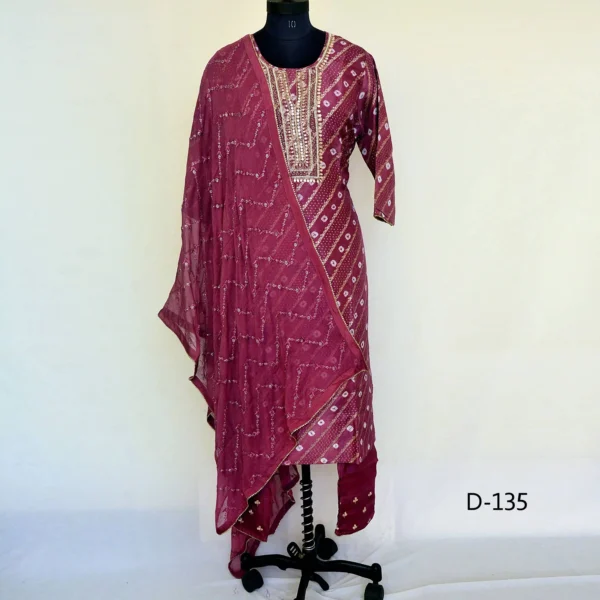 CraftEarth Women's Ethnic Party Wear Suit Set with Matching Dupatta K-D135