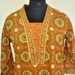 CraftEarth Mustard-Yellow Cotton Suit Sets with Dupatta for Women K-D137 - Image 2