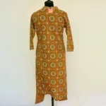 CraftEarth Mustard-Yellow Cotton Suit Sets with Dupatta for Women K-D137 - Image 3