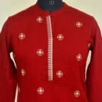 CraftEarth Women's Maroon Suit Set with Matching Dupatta K-D141 - Image 2