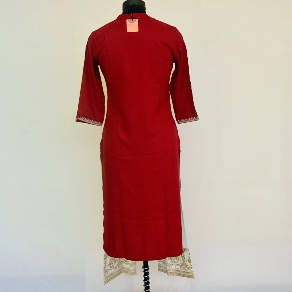 CraftEarth Women's Maroon Suit Set with Matching Dupatta K-D141 - Image 3