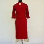 CraftEarth Women's Maroon Suit Set with Matching Dupatta K-D141 - Image 3