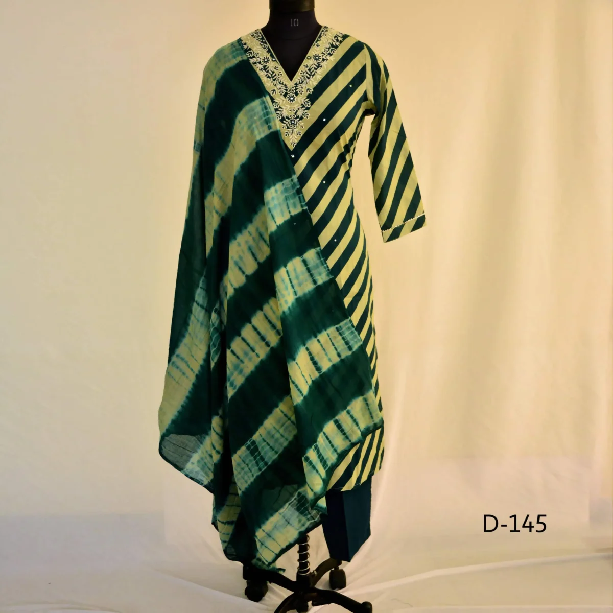 CraftEarth Fancy Cotton Suit Set with Dupatta for women K-D145 - Image 1