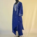 CraftEarth Women's Beautiful Royal Blue Embroidered Suit Set with Dupatta K-D147 - Image 4