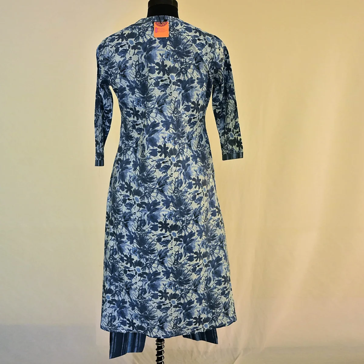 CraftEarth Women's Cotton Floral Printed Angrakha Kurta Pants with Dupatta Set K-D148 - Image 3