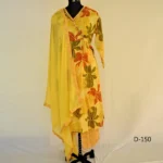 CraftEarth Women Floral Print Angrakha Suit Set with Dupatta K-D150