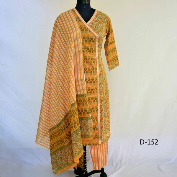 CraftEarth Angrakha Straight-Fit Suit Set with Dupatta for women K-D152