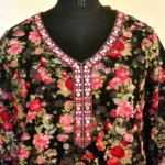CraftEarth Women Floral Printed Black Suit Set with Dupatta K-D155 - Image 2