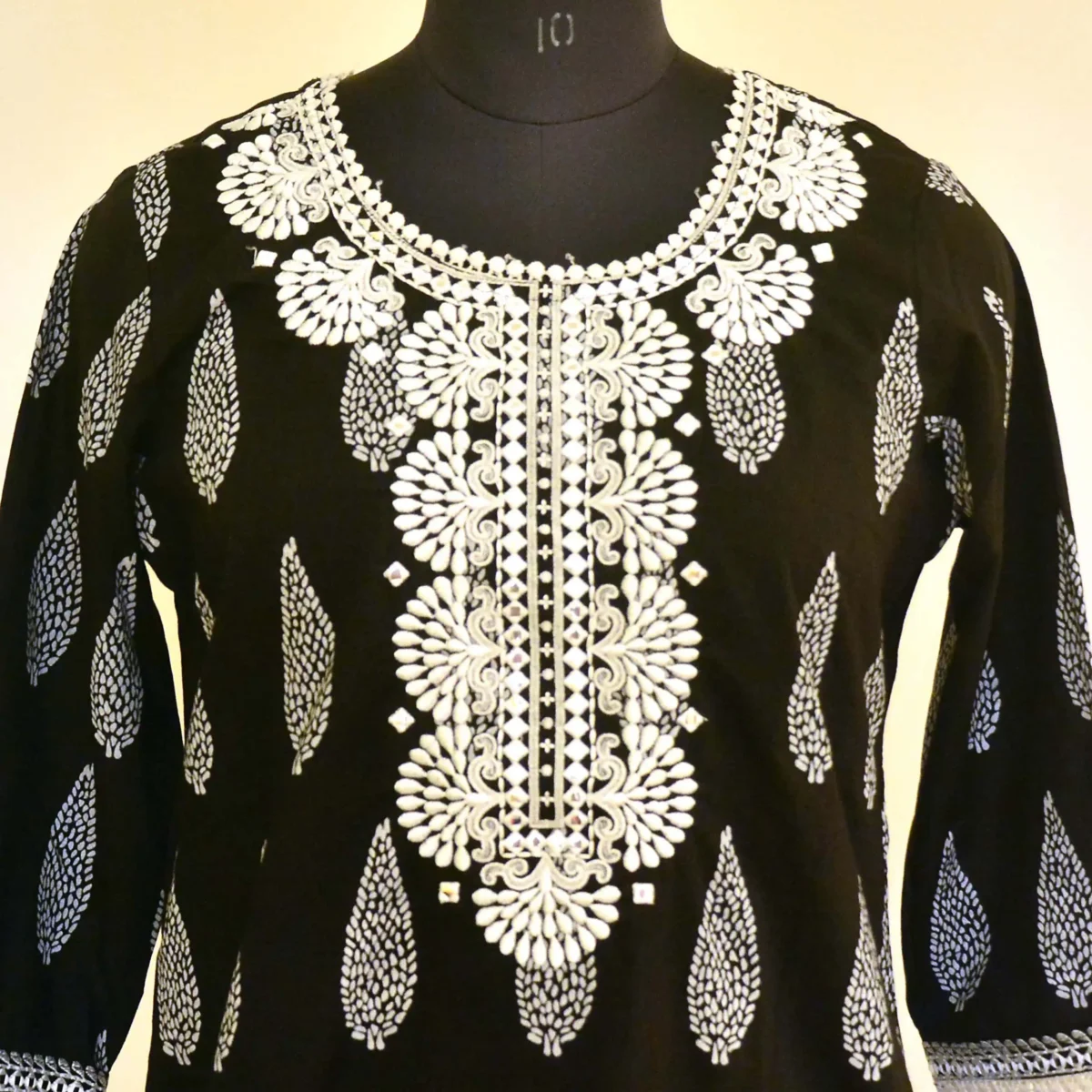 CraftEarth Women's Designer Black Suit Set with Matching Dupatta K-D164 - Image 2