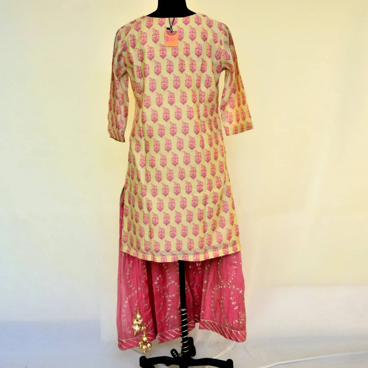 CraftEarth Women's Ethnic Printed Sharara Set with Dupatta K-D160 - Image 3