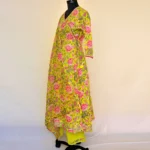 CraftEarth Women’s Yellow Angrakha Suit Set with Matching Dupatta K-D162 - Image 3