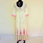 CraftEarth Women's Cotton White Anarkali Suit Set with Dupatta K-D174 - Image 3