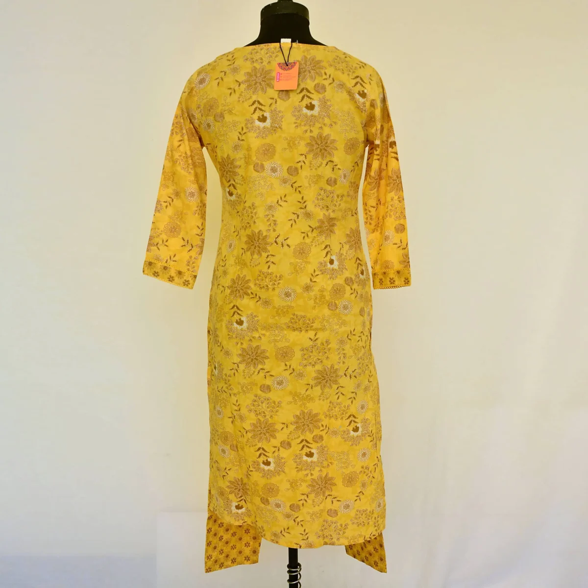 CraftEarth Yellow Floral Printed Suit Set with Matching Dupatta for women - Image 3