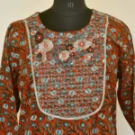 CraftEarth Floral Printed Cotton Suit Set with Dupatta for Women K-D179 - Image 2