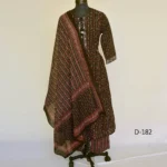 CraftEarth Hand Block Printed Anarkali Suit Sets with Dupatta for women K-D182