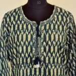 CraftEarth Women's Dark Green Printed Cotton Suit Set with Dupatta K-D185 - Image 2