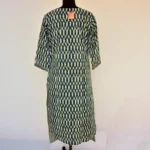 CraftEarth Women's Dark Green Printed Cotton Suit Set with Dupatta K-D185 - Image 3