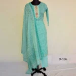 CraftEarth Women's Sea Green Readymade Suit Set with Matching Dupatta K-D186