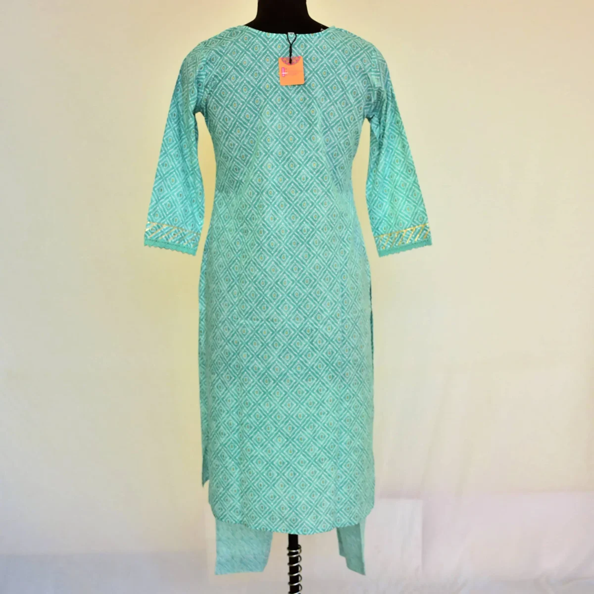 CraftEarth Women's Sea Green Readymade Suit Set with Matching Dupatta K-D186 - Image 3
