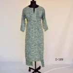 CraftEarth Women's Floral Printed Cotton Straight Kurta Suit Set K-D189
