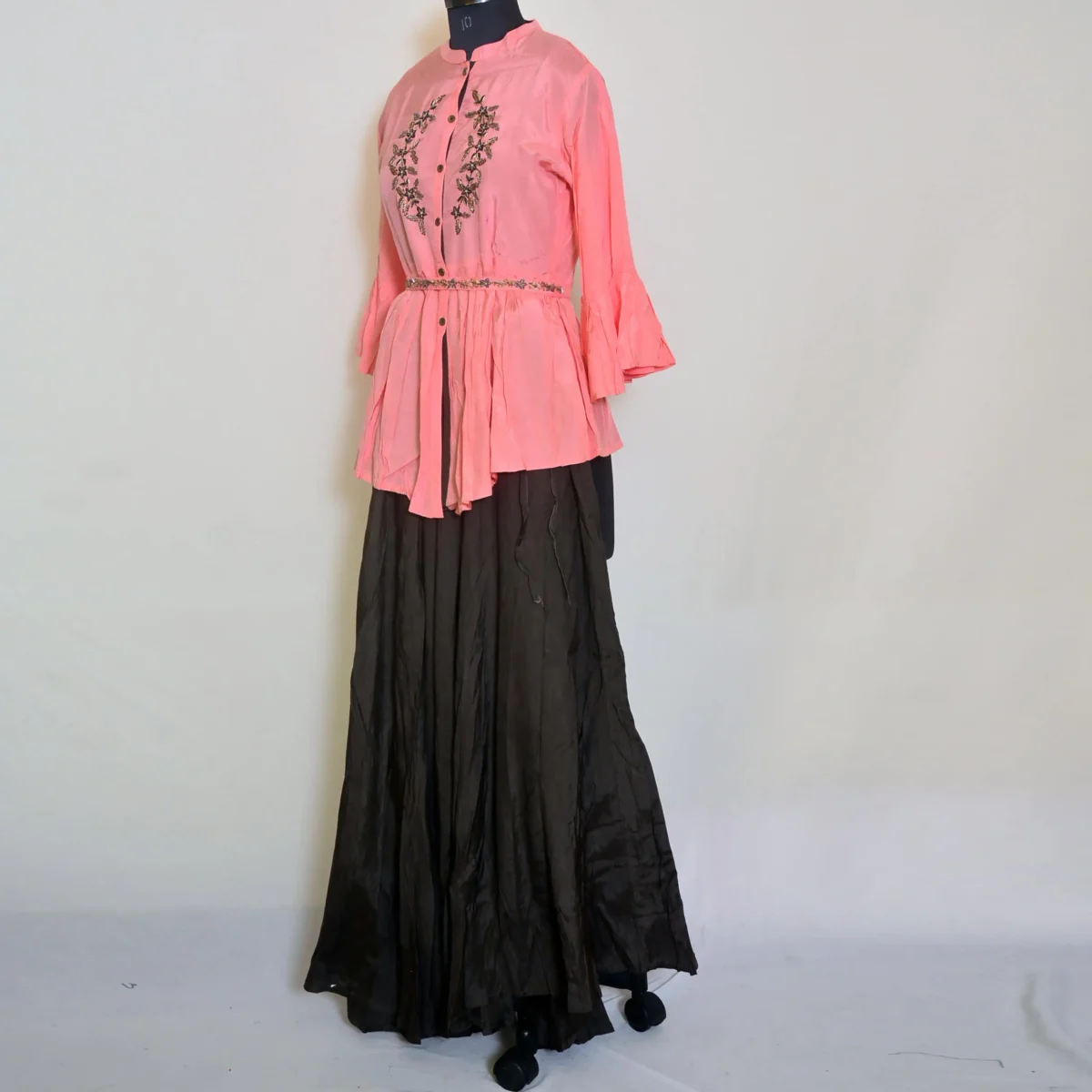 CraftEarth Women’s Peach Embroidered Two Piece Dress Set K-D191 - Image 4