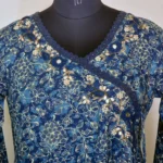 CraftEarth Women's Blue Angrakha Cotton Suit Set with Duptta - K-D193 - Image 2