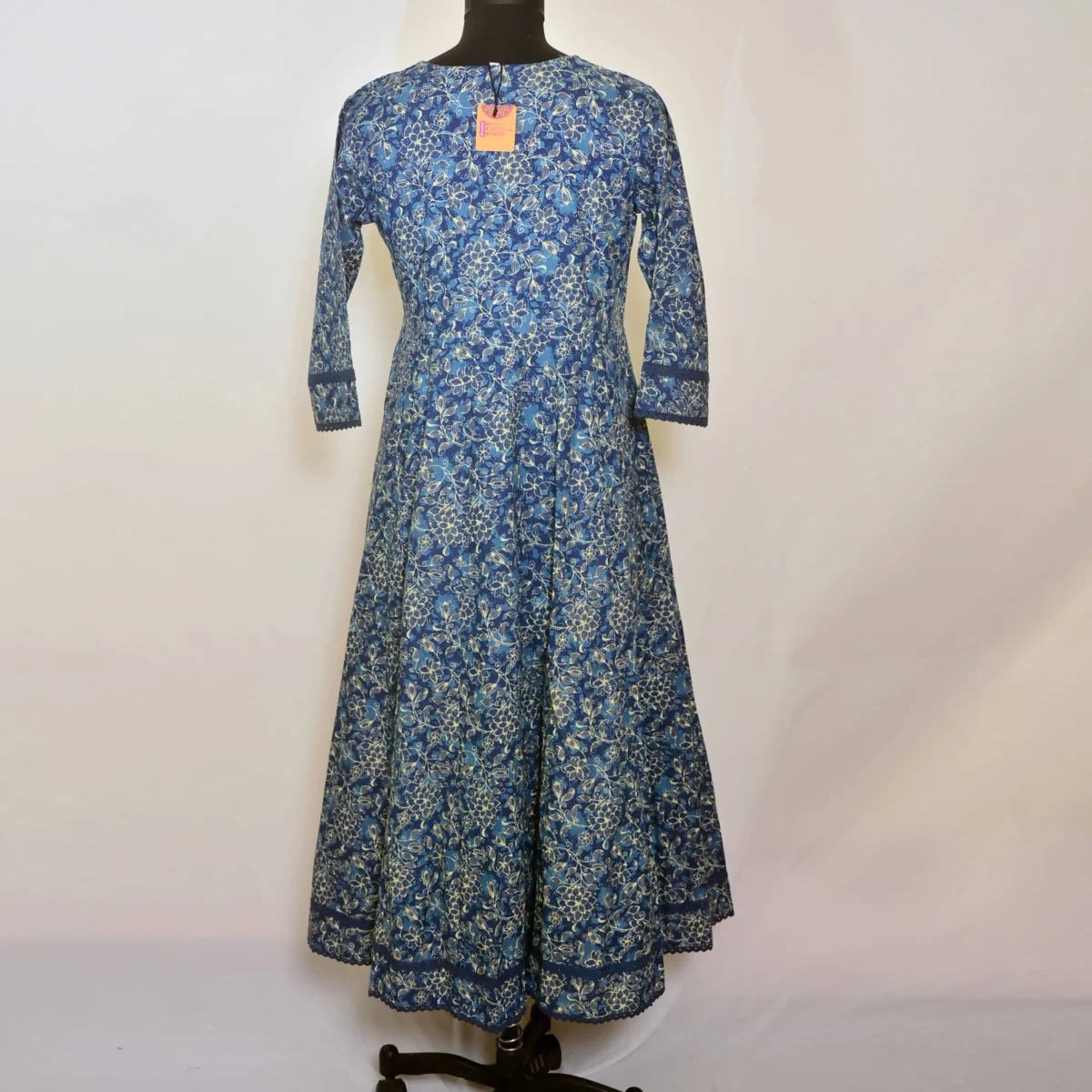 CraftEarth Women's Blue Angrakha Cotton Suit Set with Duptta - K-D193 - Image 3