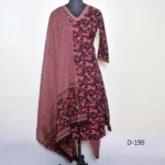CraftEarth Women's Floral Printed Anarkali Suit Sets with Pant & Dupatta K-D195