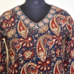 CraftEarth Kalamkari Printed Cotton Suit Set with Beige Dupatta - K-D196 - Image 2