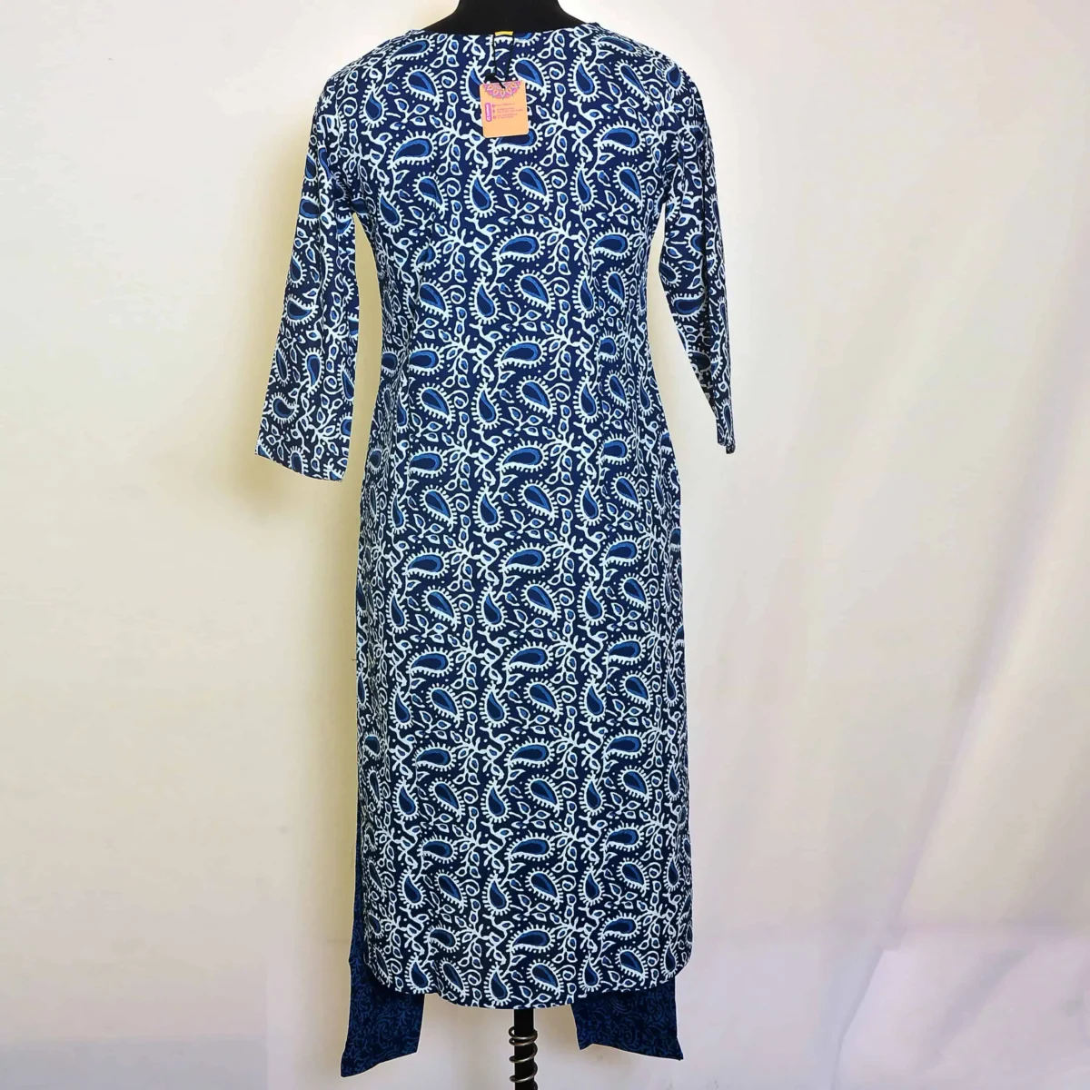 CraftEarth Blue Hand Block Printed Cotton Suit Sets with Dupatta - K-D198 - Image 4
