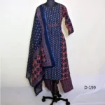 CraftEarth Designer Printed Cotton Suit Sets with Dupatta - K-D199